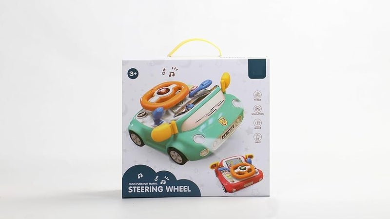 Knick Knack Steering Wheel Baby Racing Car with Realistic Sound and Light Interactive Learning Simulation Driving Toy for Children Aged 3+ - Image 2